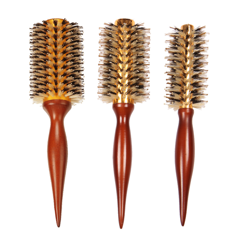 Brosse ronde en tonneau de bois pour salon