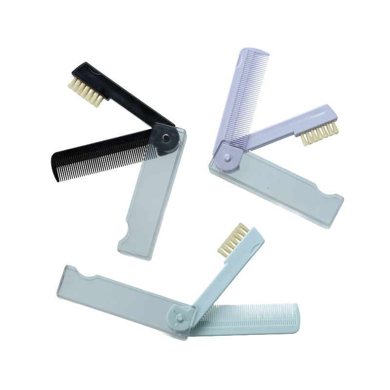 Brosse peigne pliable de poche 2 en 1
