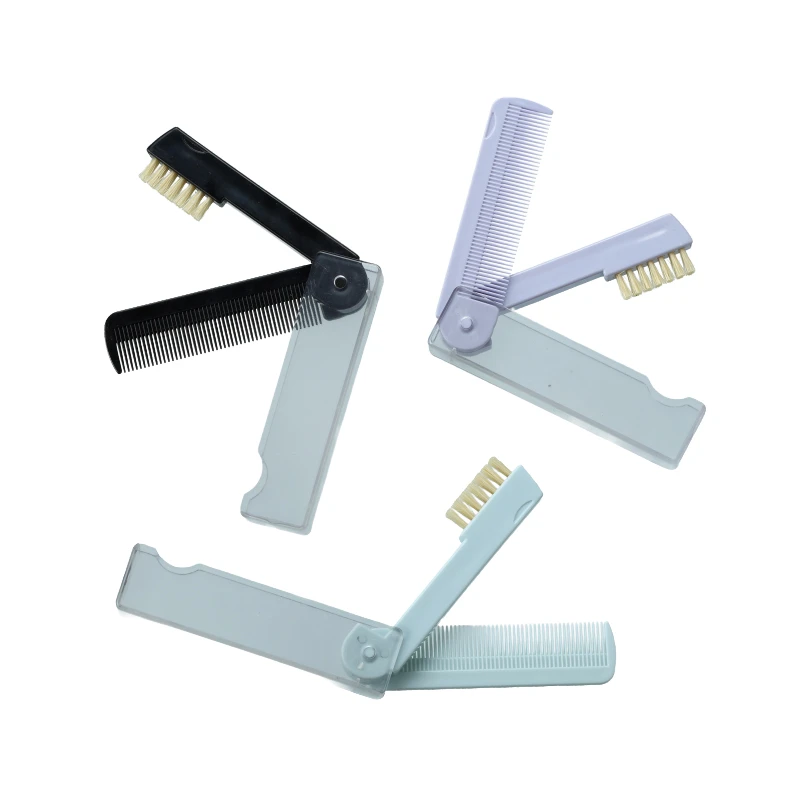 Brosse peigne pliable de poche 2 en 1