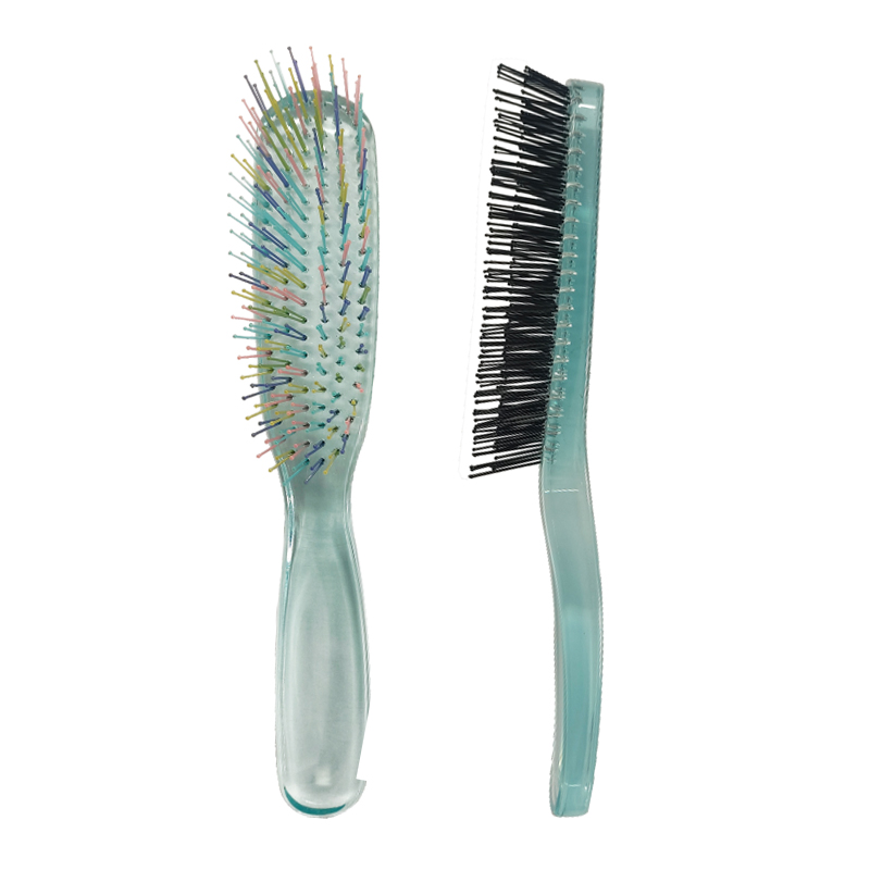 Brosse &agrave; cheveux d&eacute;m&ecirc;lante en plastique avec &eacute;pingles double couche