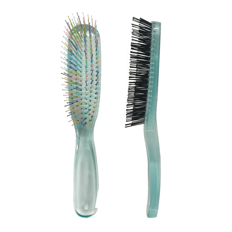 Brosse &agrave; cheveux d&eacute;m&ecirc;lante en plastique avec &eacute;pingles double couche