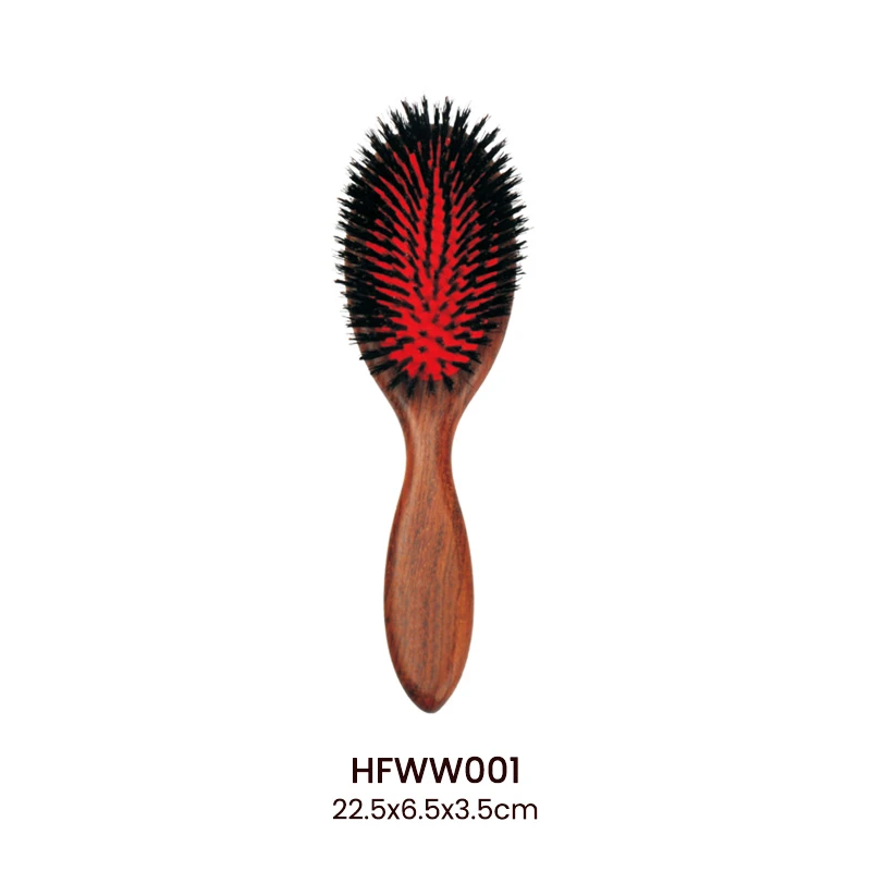Brosse &agrave; cheveux personnalis&eacute;e en bois d'olivier de haute qualit&eacute; avec poils de sanglier 100 % natur