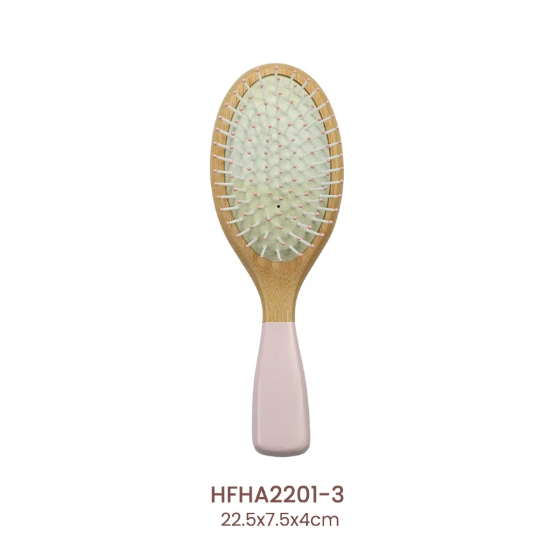Brosse &agrave; cheveux en bois avec peinture sp&eacute;ciale OEM, styles de broches assortis, formes rectangulair