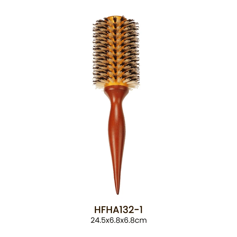 Brosse ronde en tonneau de bois pour salon