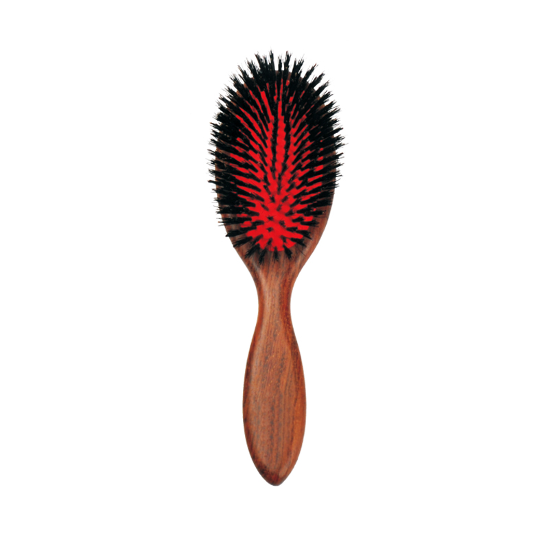 Brosse &agrave; cheveux personnalis&eacute;e en bois d'olivier de haute qualit&eacute; avec poils de sanglier 100 % natur