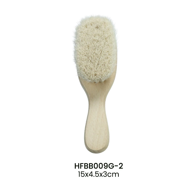 Ensemble de brosses pour b&eacute;b&eacute; en bois de h&ecirc;tre blanc personnalis&eacute; (3 pi&egrave;ces)