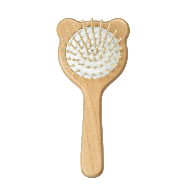 Brosse pour enfants ours mignon avec &eacute;pingles de massage en bois