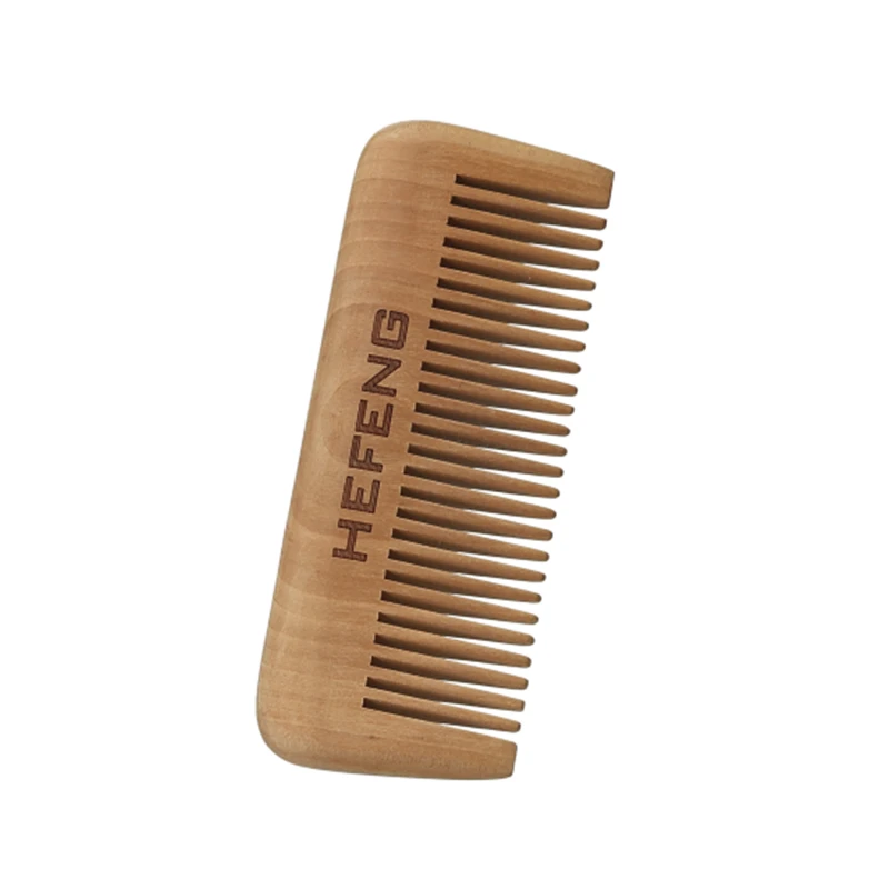 Peigne de poche en bois naturel avec logo personnalis&eacute;