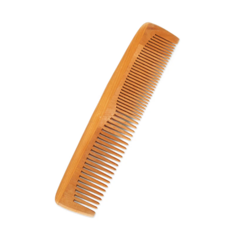 Peigne en bois &agrave; dents fines et larges personnalis&eacute;