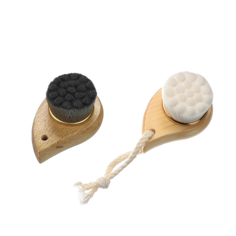 Brosse pour le visage douce multifonction en bois naturel
