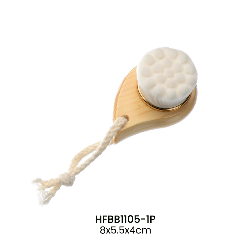 Brosse pour le visage douce multifonction en bois naturel