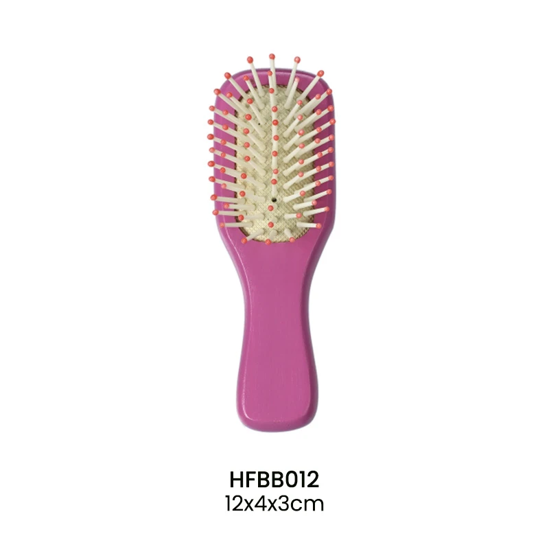Brosse &agrave; cheveux en bois naturel pour enfants, peinture de couleur OEM