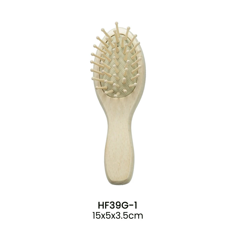 Ensemble de brosses pour b&eacute;b&eacute; en bois de h&ecirc;tre blanc personnalis&eacute; (3 pi&egrave;ces)