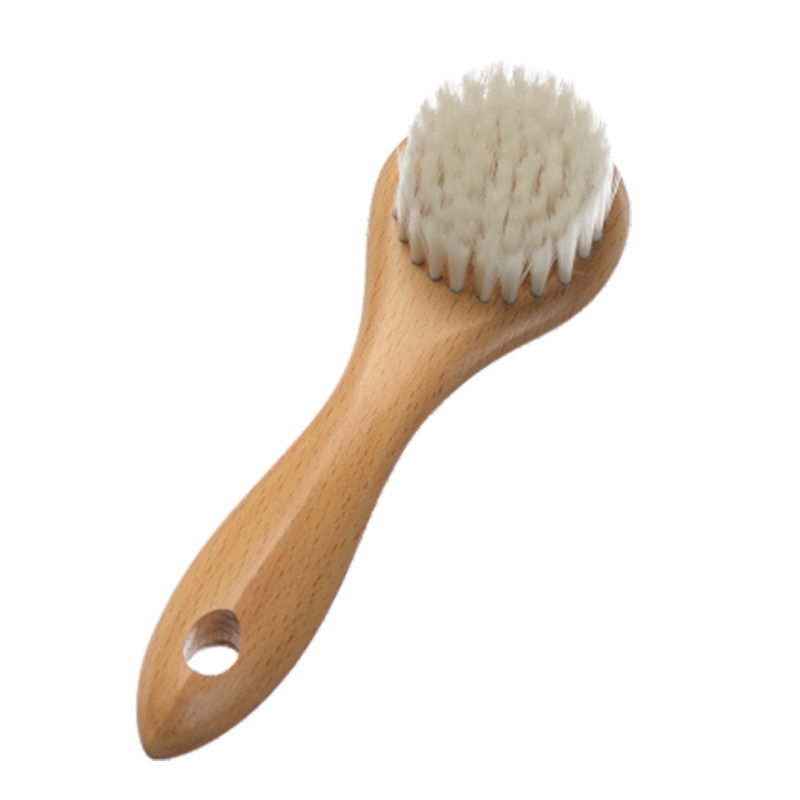 Brosse nettoyante pour le visage &agrave; poils doux en bois de h&ecirc;tre OEM
