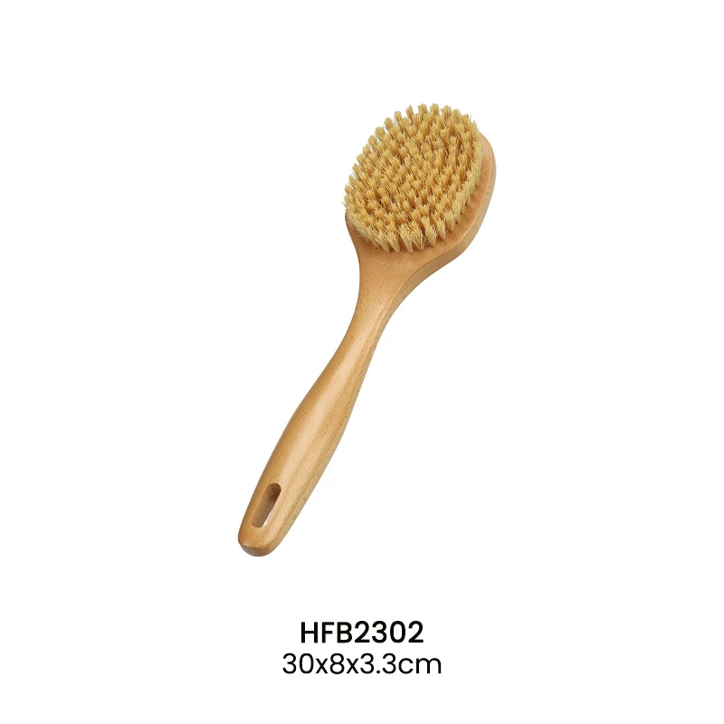 Brosse longue et courte &agrave; manche incurv&eacute; sur mesure pour douche