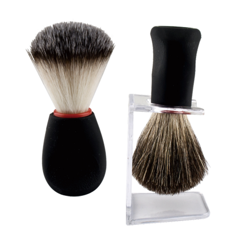 Blaireau de rasage avec support suspendu en plastique pour salon de coiffure