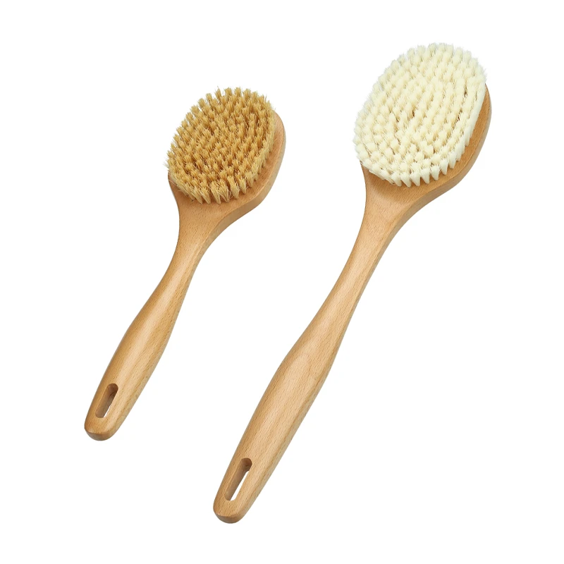 Brosse longue et courte &agrave; manche incurv&eacute; sur mesure pour douche