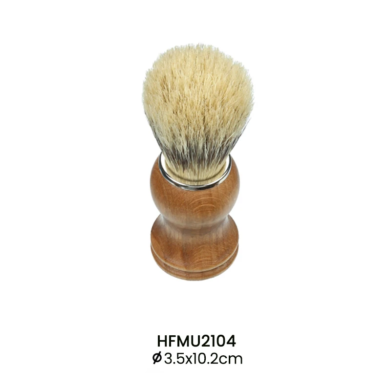 Ensemble de 4 pinceaux pour hommes : blaireau, brosse &agrave; barbe &agrave; poils en deux tailles, peigne &agrave; barb