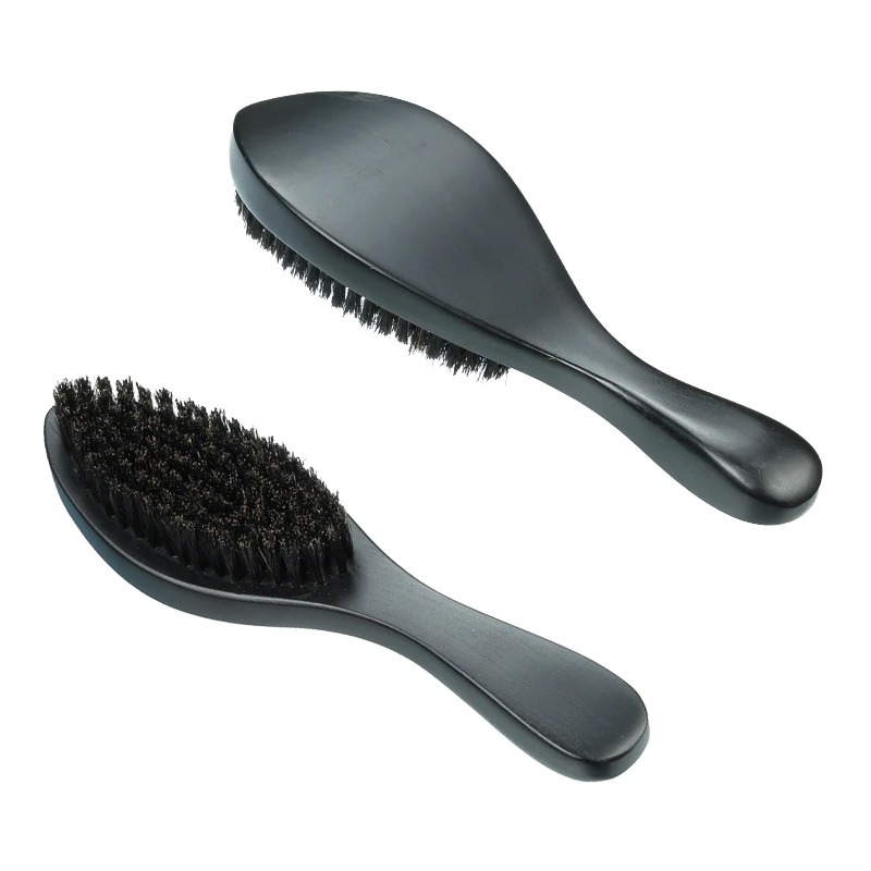 Brosse &agrave; barbe &agrave; poils naturels avec poign&eacute;e ergonomique
