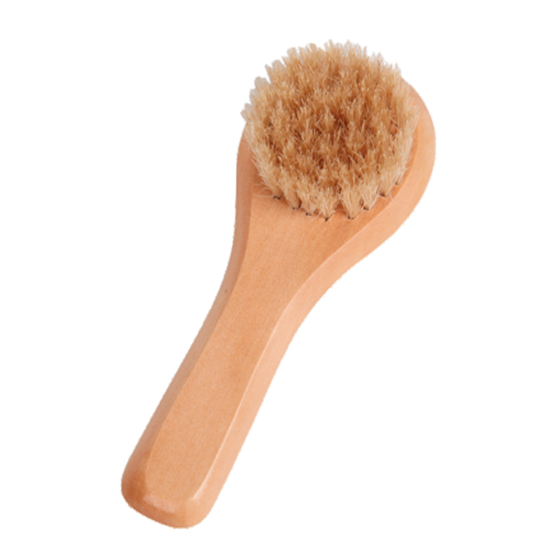Brosse pour le visage en poils de sanglier naturels 100 % bois FSC