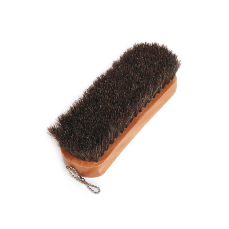 Brosse de nettoyage de chaussures en crin de cheval en bois de haute qualit&eacute;