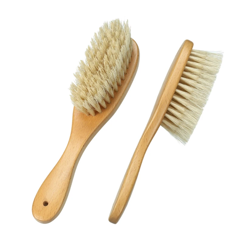 Brosse en bois &agrave; poils superpos&eacute;s personnalis&eacute;s