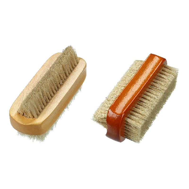 Brosse &agrave; mains &agrave; double poils en bois naturel FSC