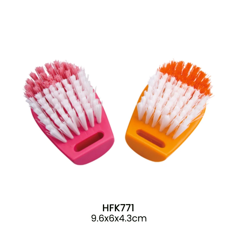 Brosse de nettoyage &agrave; poils bicolores en plastique color&eacute; pour la vente en gros