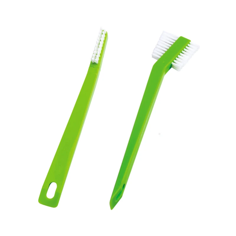 Brosse de nettoyage de d&eacute;tails &agrave; double t&ecirc;te en plastique 2 en 1