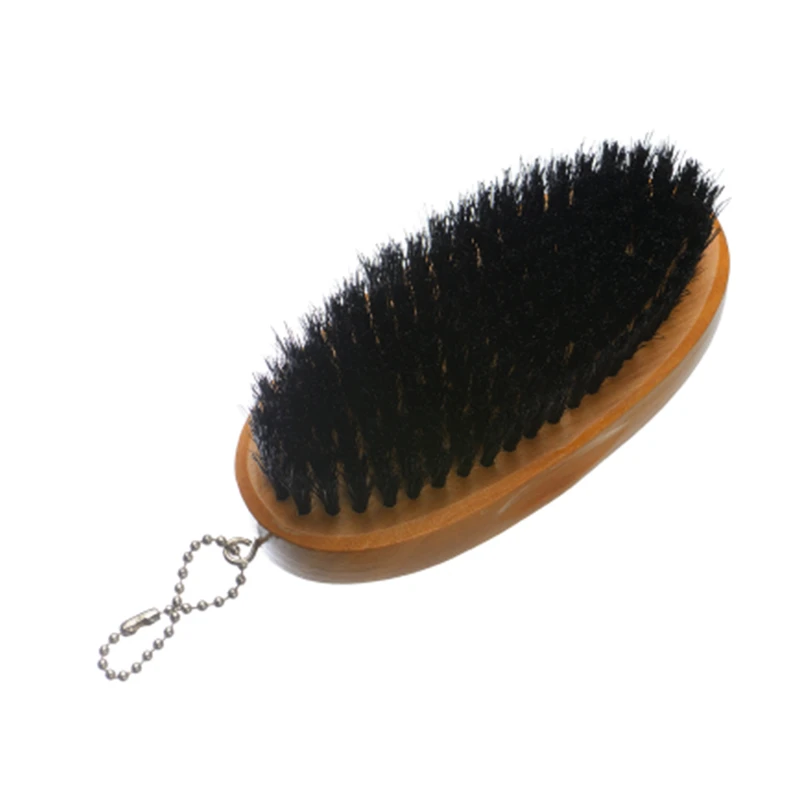 Brosse &agrave; chaussures ovale en bois en poils de sanglier pour la vente en gros