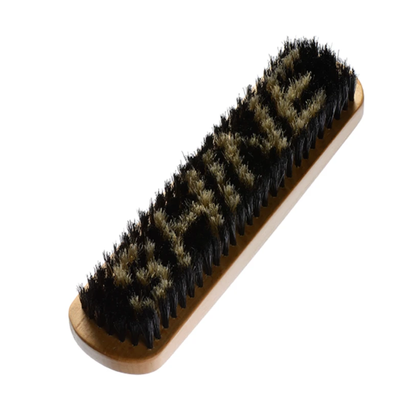 Brosse &agrave; cirage de chaussures en bois &agrave; poils con&ccedil;us sur mesure