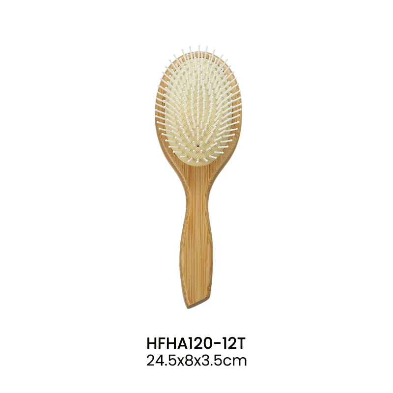 Brosse &agrave; cheveux en bambou certifi&eacute;e FSC, &eacute;pingles en nylon et poils de sanglier
