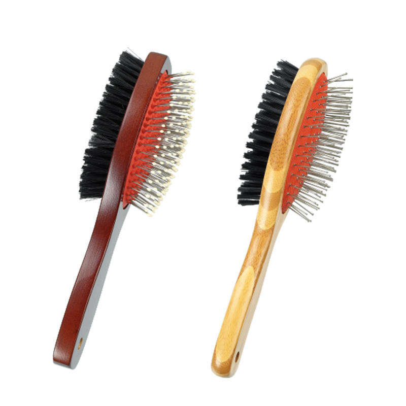 Brosse PET de toilettage double face 2 en 1 pour la vente en gros
