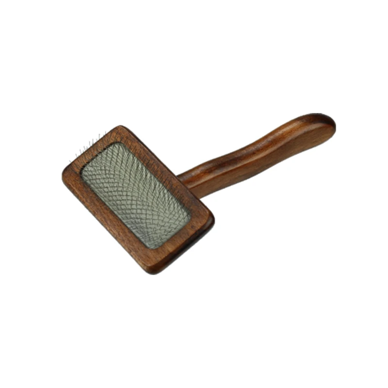 Brosse pour chien et chat en bois 100 % naturel pour la mue