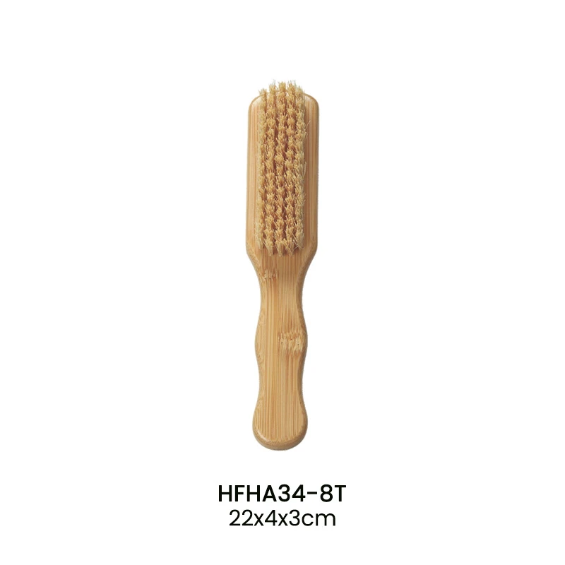Brosse &agrave; cheveux &agrave; manche ondul&eacute; 100&nbsp;% naturel en bambou
