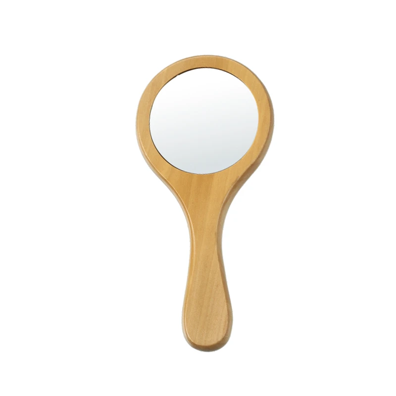Miroir cosm&eacute;tique portatif en bois pour le maquillage et un usage quotidien