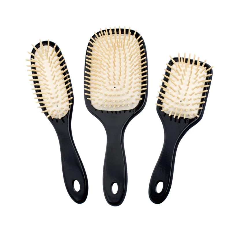 Brosse &agrave; cheveux &agrave; cuir chevelu en bois &agrave; &eacute;pingle en bois Schima Superba