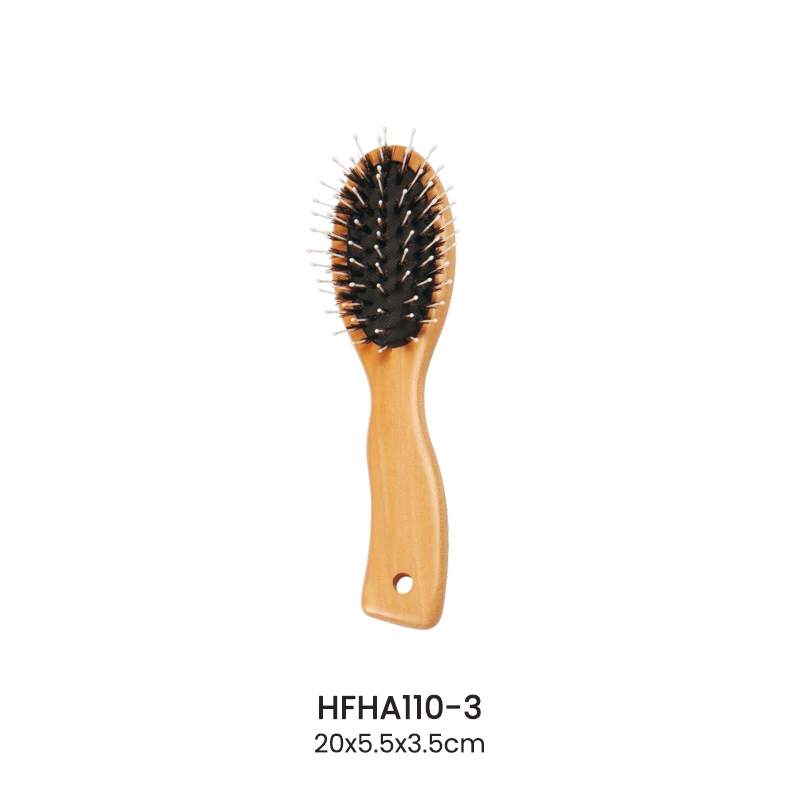 Brosse &agrave; cheveux en bois &agrave; poils mixtes en gros