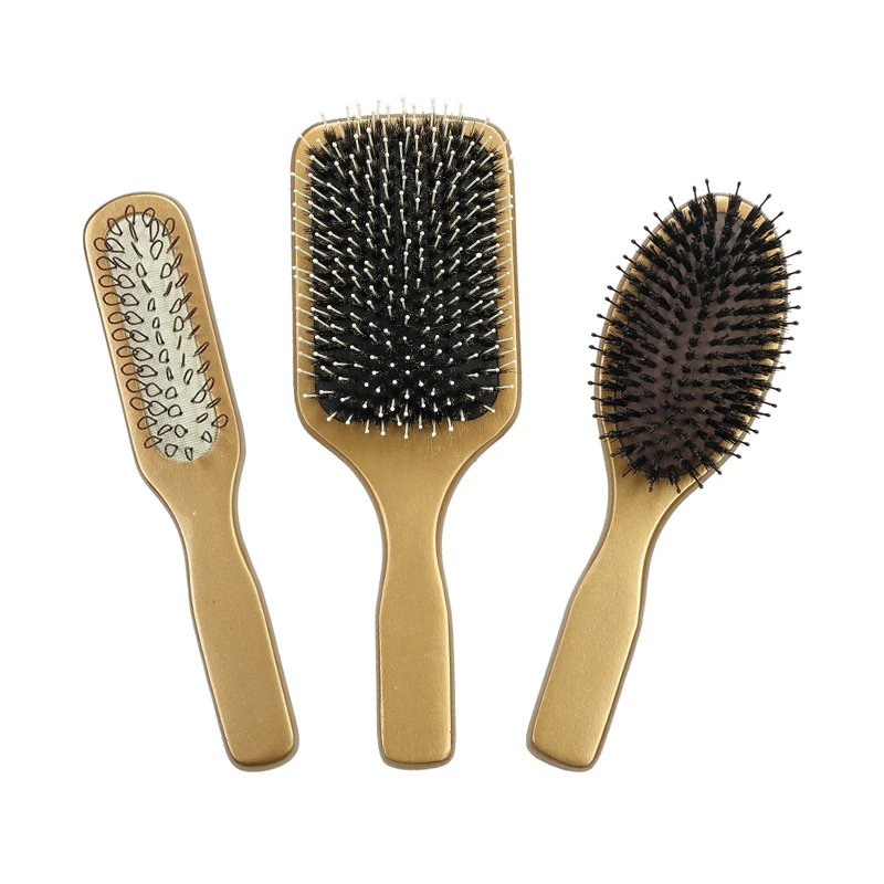 Brosse &agrave; cheveux Golden Paint Paddle avec poils mixtes