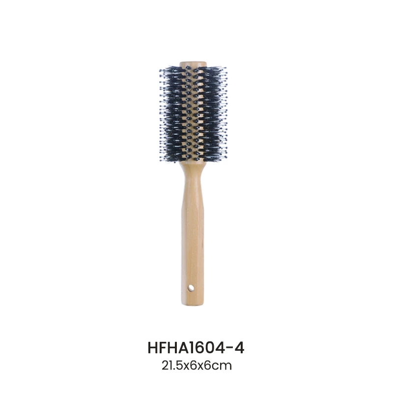 Brosse &agrave; cheveux ronde en bois &agrave; poils mixtes personnalis&eacute;e