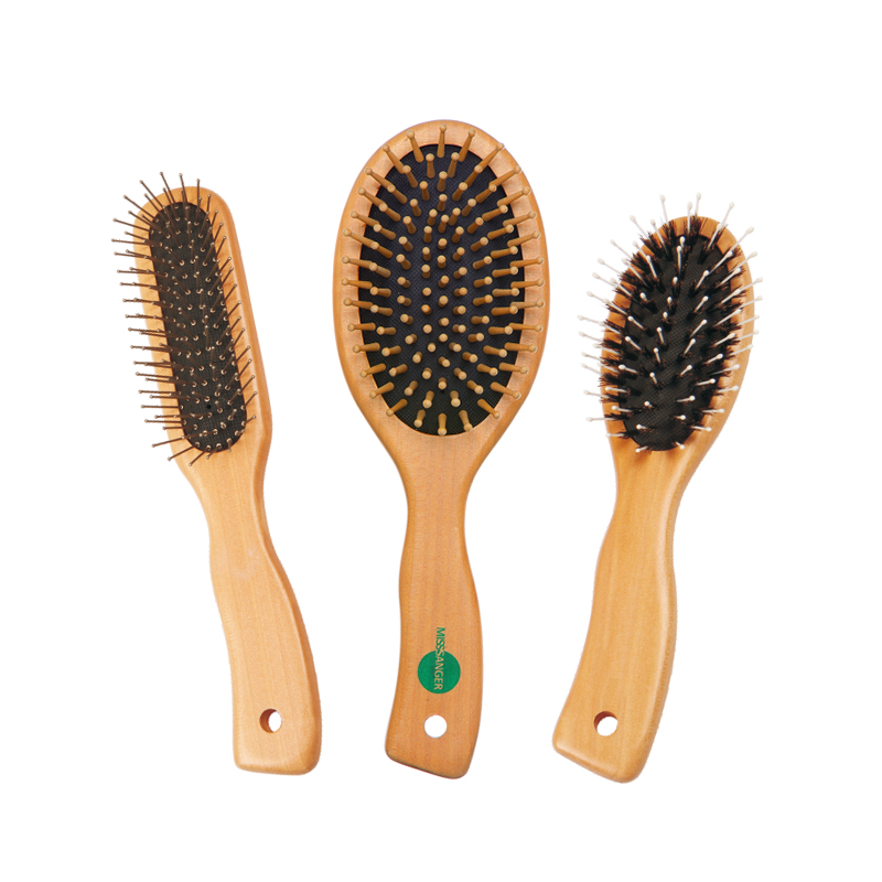 Brosse &agrave; cheveux en bois &agrave; poils mixtes en gros