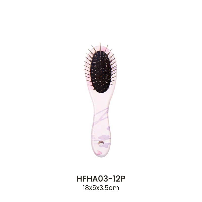 Brosse &agrave; cheveux imprim&eacute;e unique avec &eacute;pingles en bois et en nylon