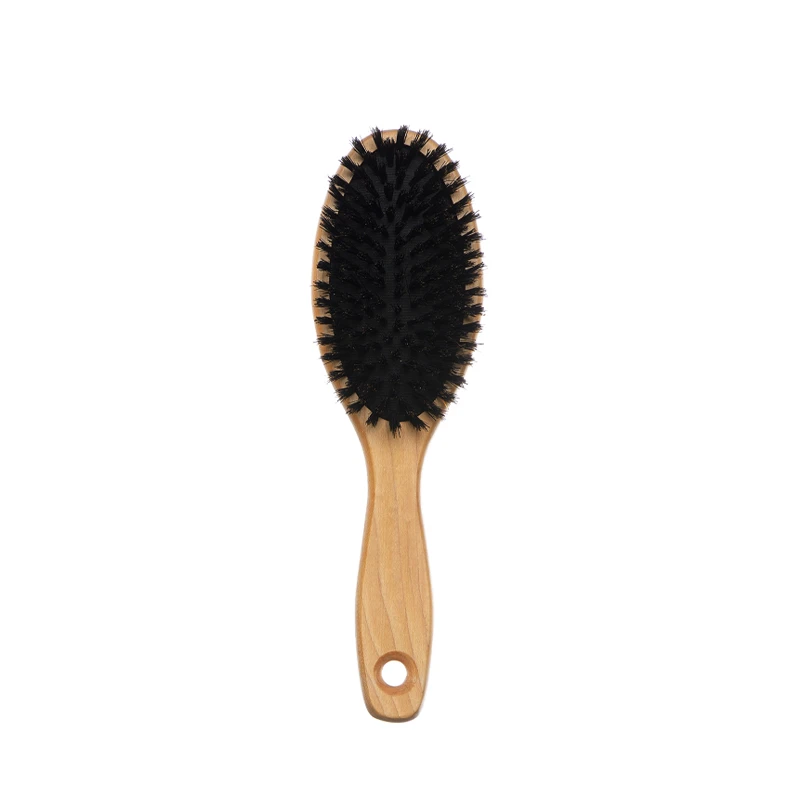 Brosse &agrave; cheveux en poils de sanglier en bois d'&eacute;rable pour la vente en gros