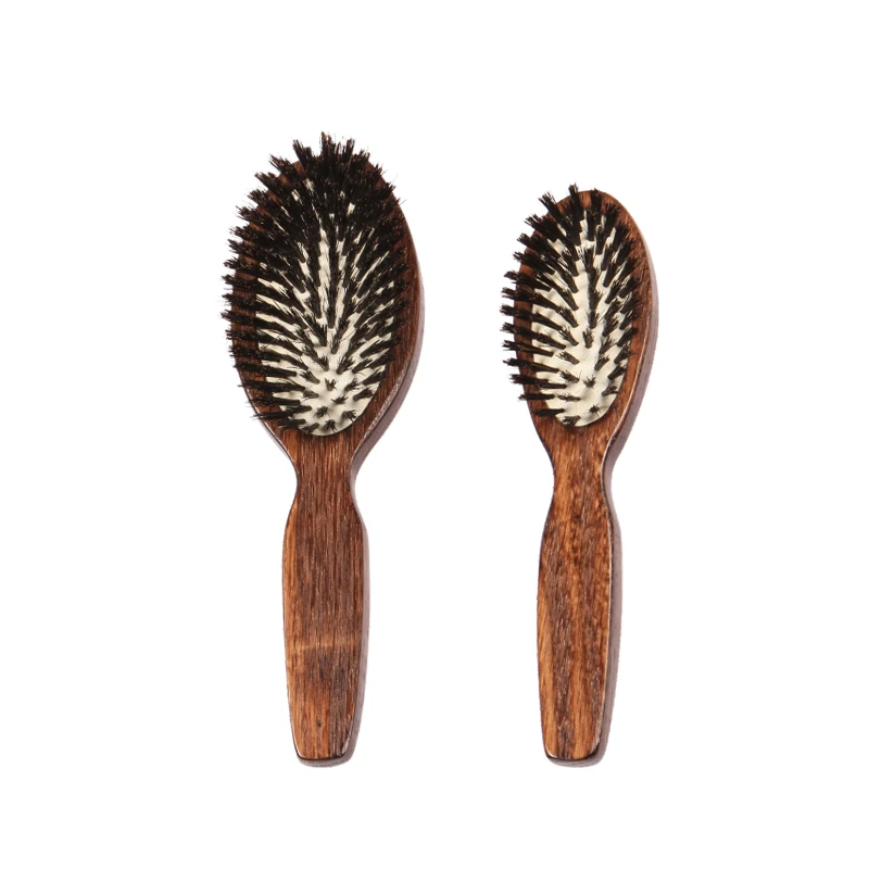 Brosse &agrave; cheveux &agrave; coussin ovale en bois de ch&ecirc;ne multi-tailles pour la vente en gros