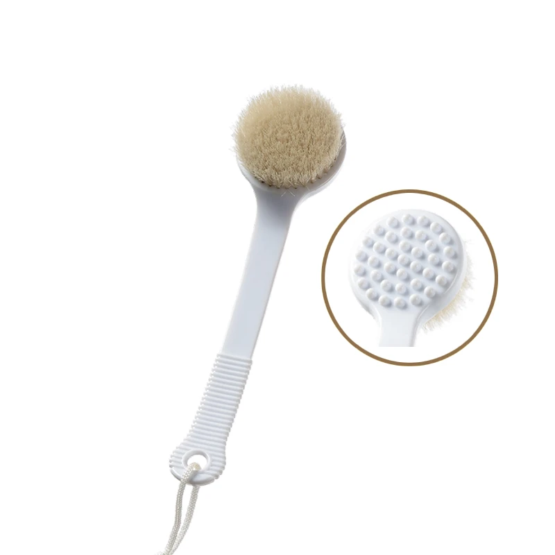 Brosse de bain en plastique &agrave; deux t&ecirc;tes pour les soins de la peau
